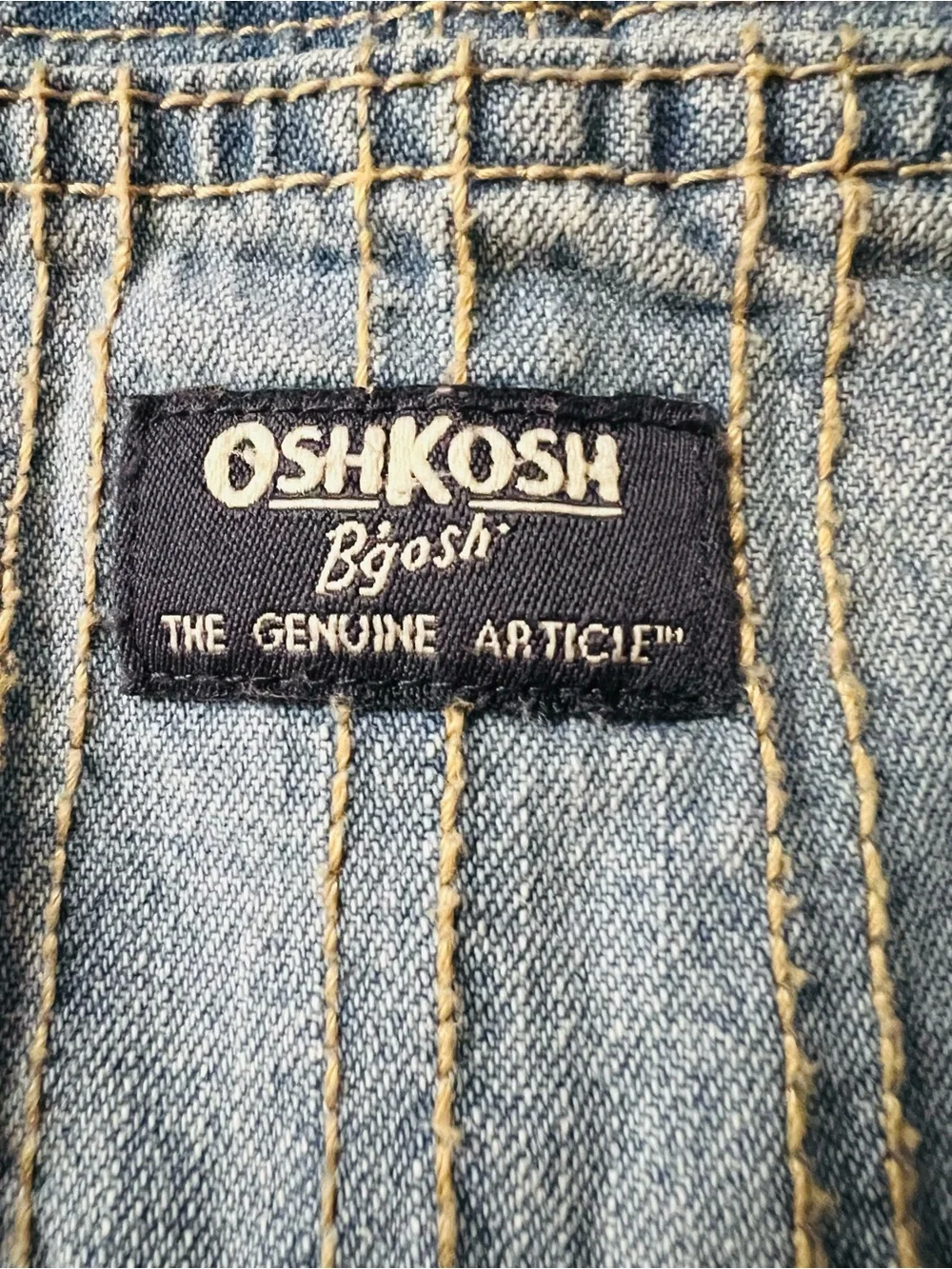 OshKosh B'gosh Light Blue Faded Denim Bib Shortalls for Kids Size 12 Months